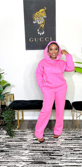 Mickey Mouse Crew Hooded 2 Piece Set (Pink)